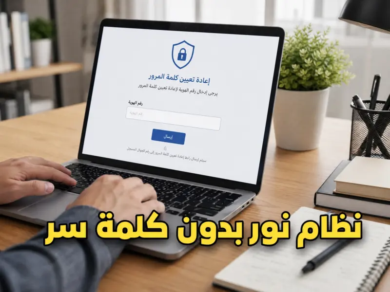 شرح استعادة كلمة السر في نظام نور بدون كلمة سر قديمة برقم الهوية الوطنية.