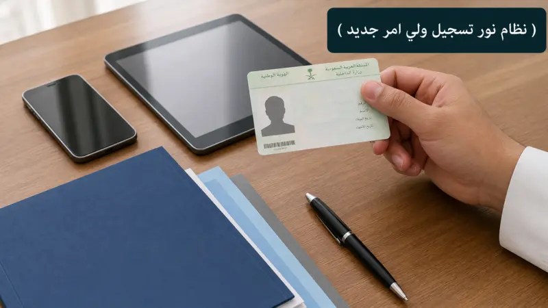 متطلبات نظام نور تسجيل ولي امر جديد، الهوية الوطنية السعودية، شهادة ميلاد الطالب
