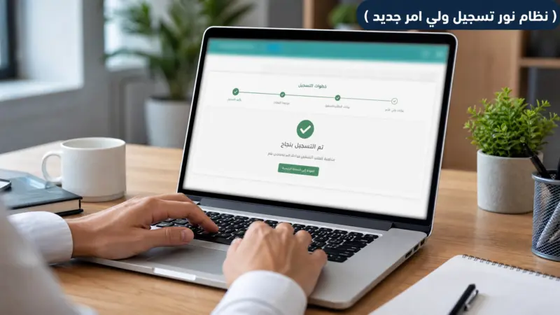 خطوات نظام نور تسجيل ولي امر جديد، إنشاء حساب ولي أمر، النفاذ الوطني